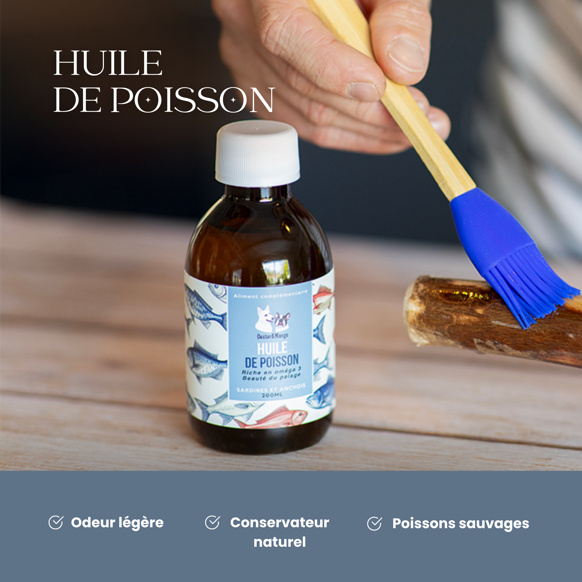 Huile de poisson pour chien et chat