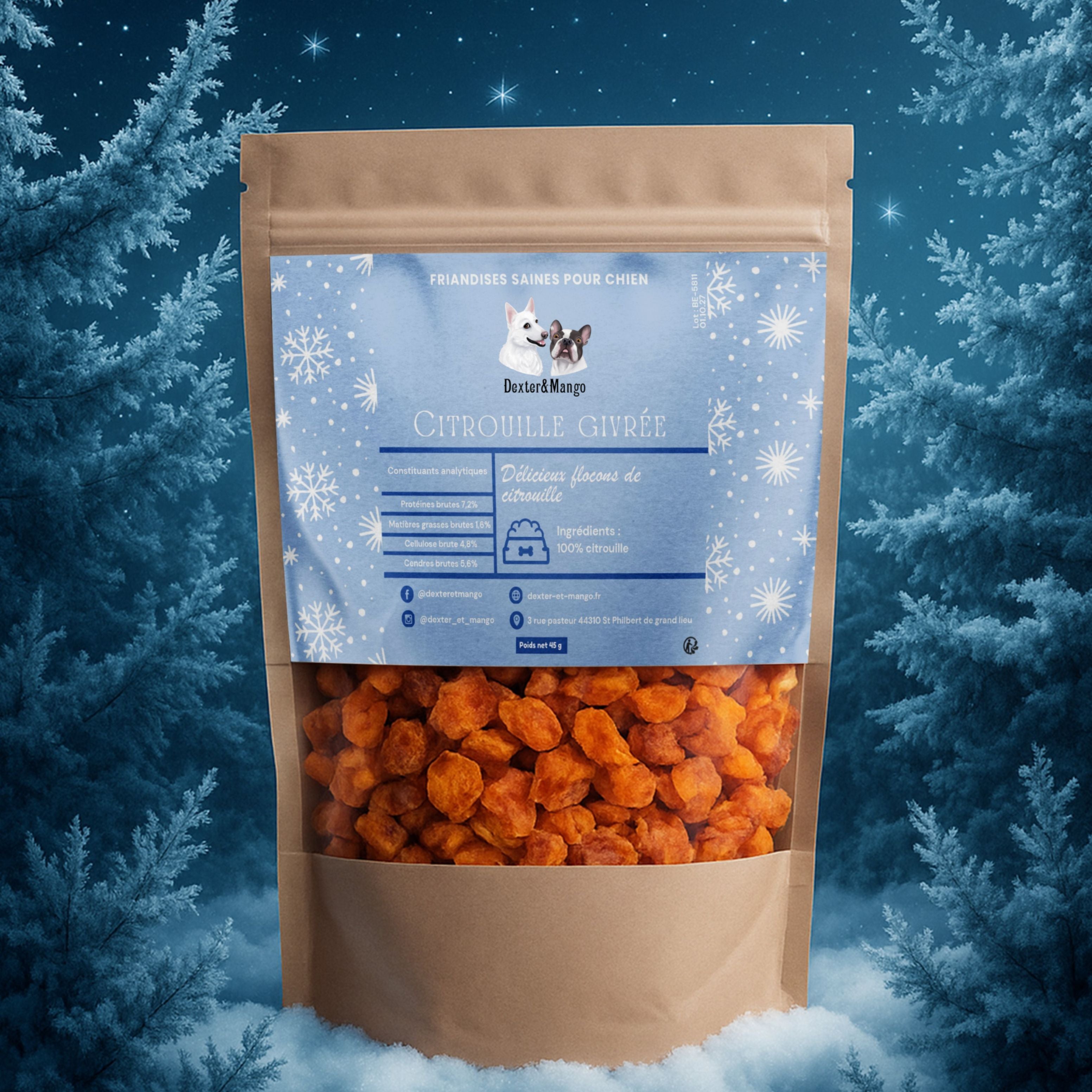 Un sachet de friandises 100% citrouille