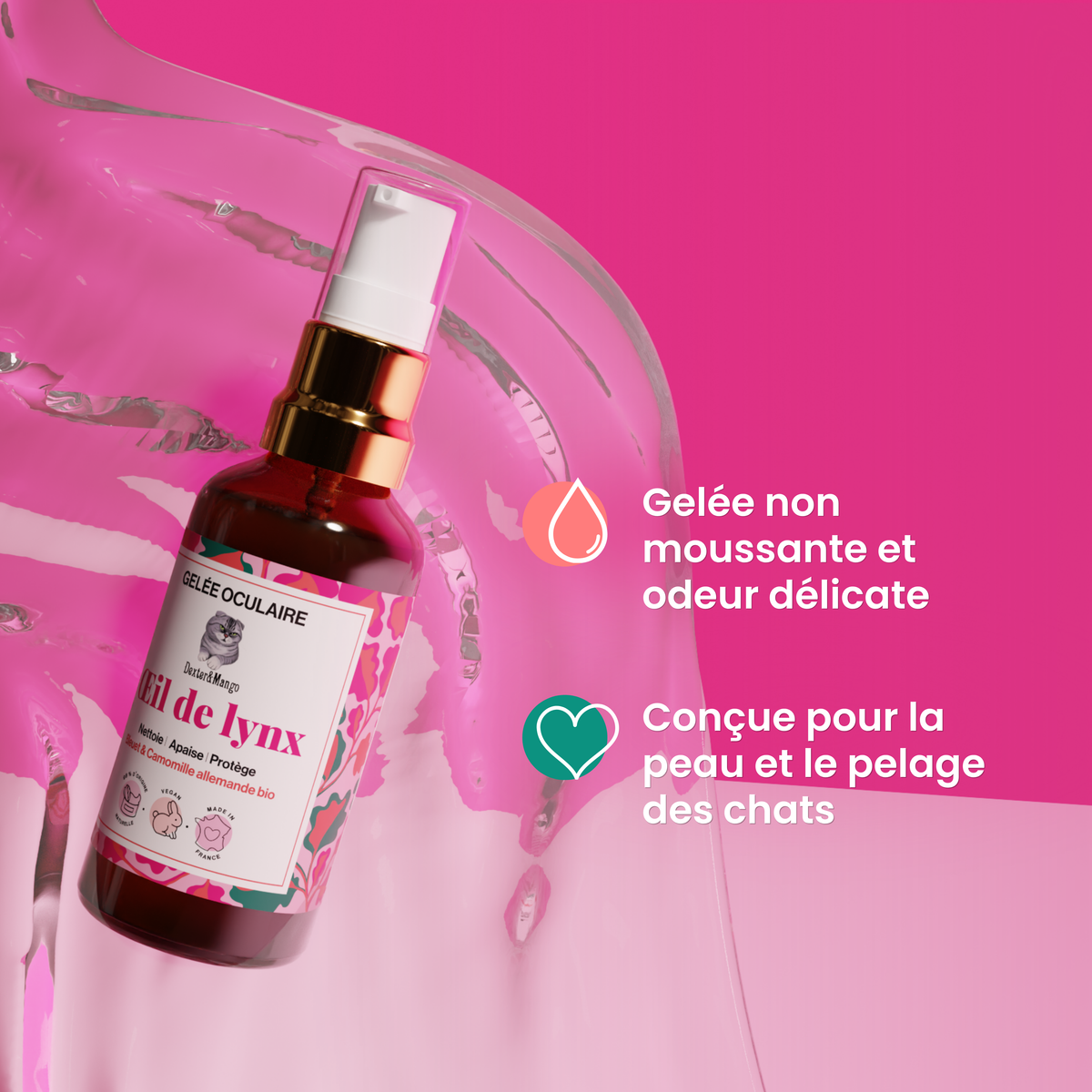 Nettoyant yeux chat : Œil de Lynx