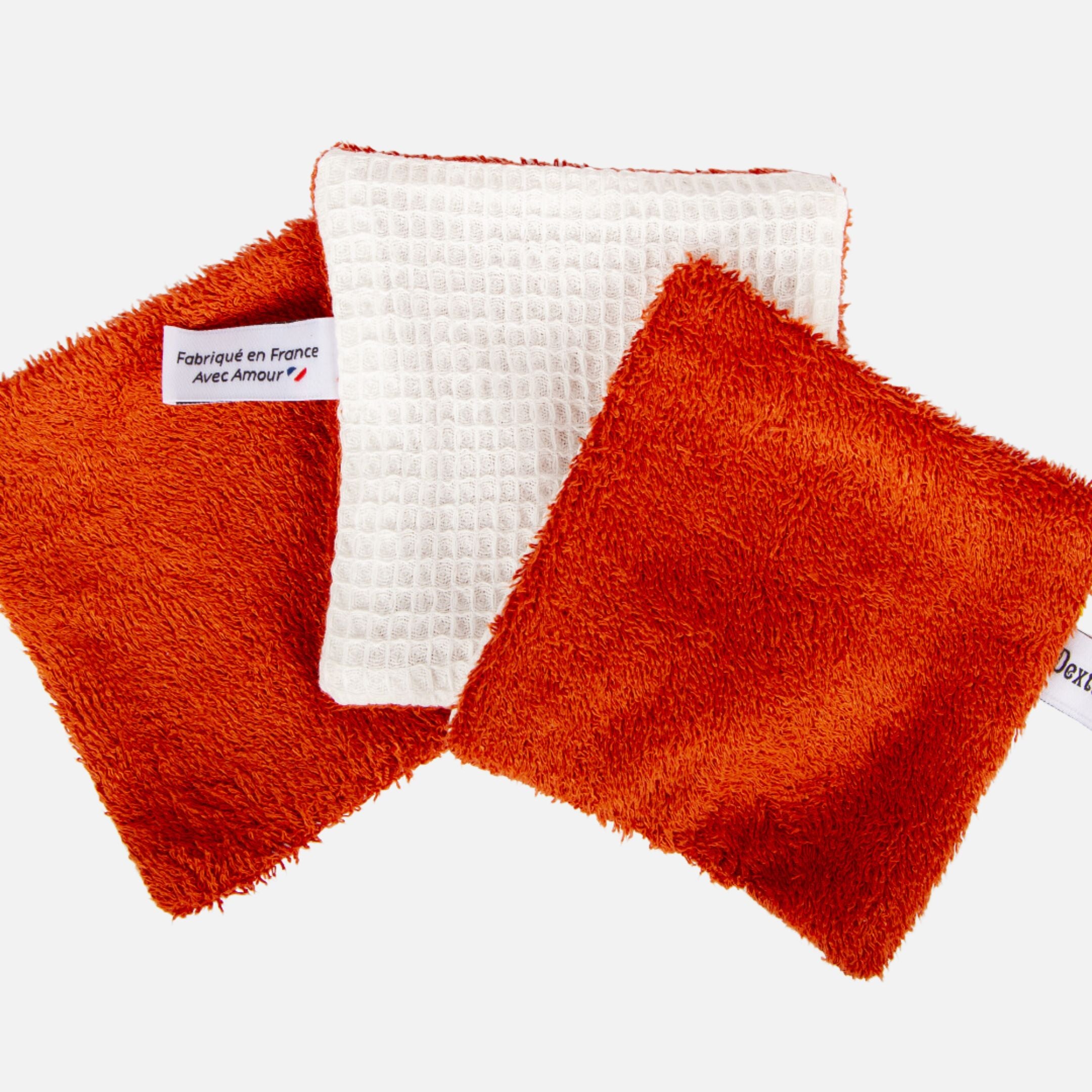 Lingettes lavables 2 en 1 : Terracotta