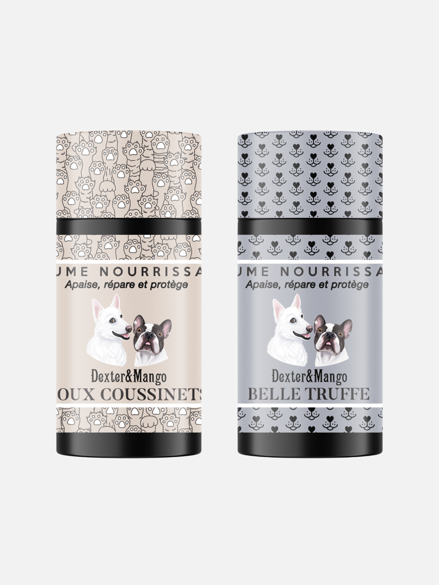 Sticks de baume pour chien Doux Coussinets et Belle Truffe Dexter & Mango