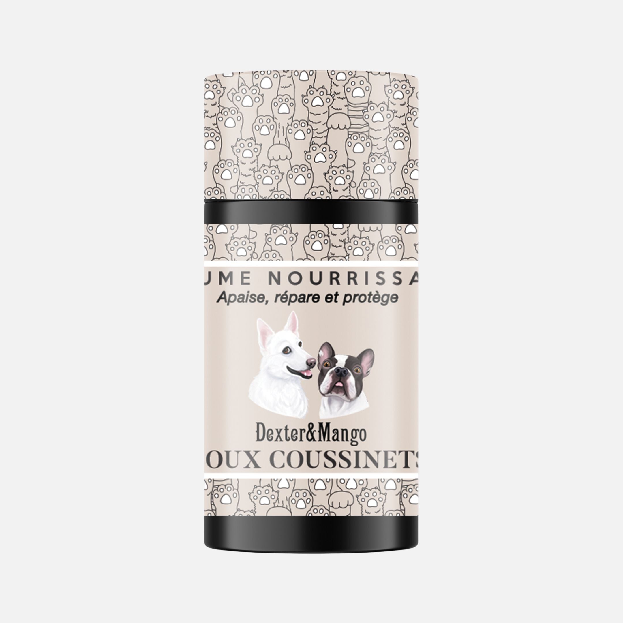 Stick baume nourrissant Doux Coussinets pour chiens Dexter & Mango. Apaise, répare et protège les coussinets abîmés.