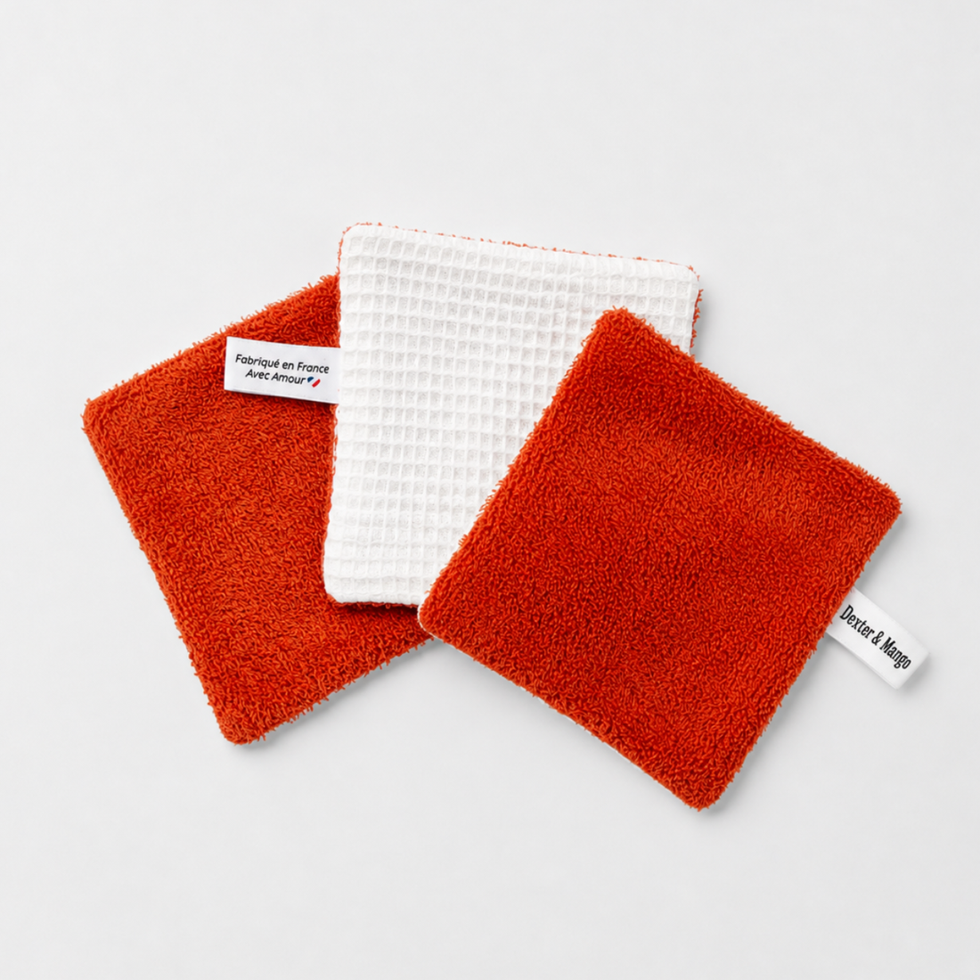 Lingettes lavables terracotta