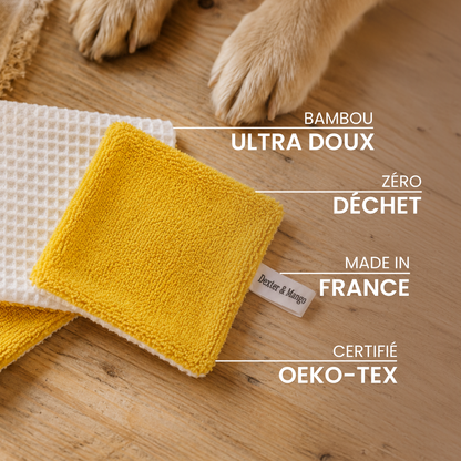 Lingettes lavables 2 en 1 ocre