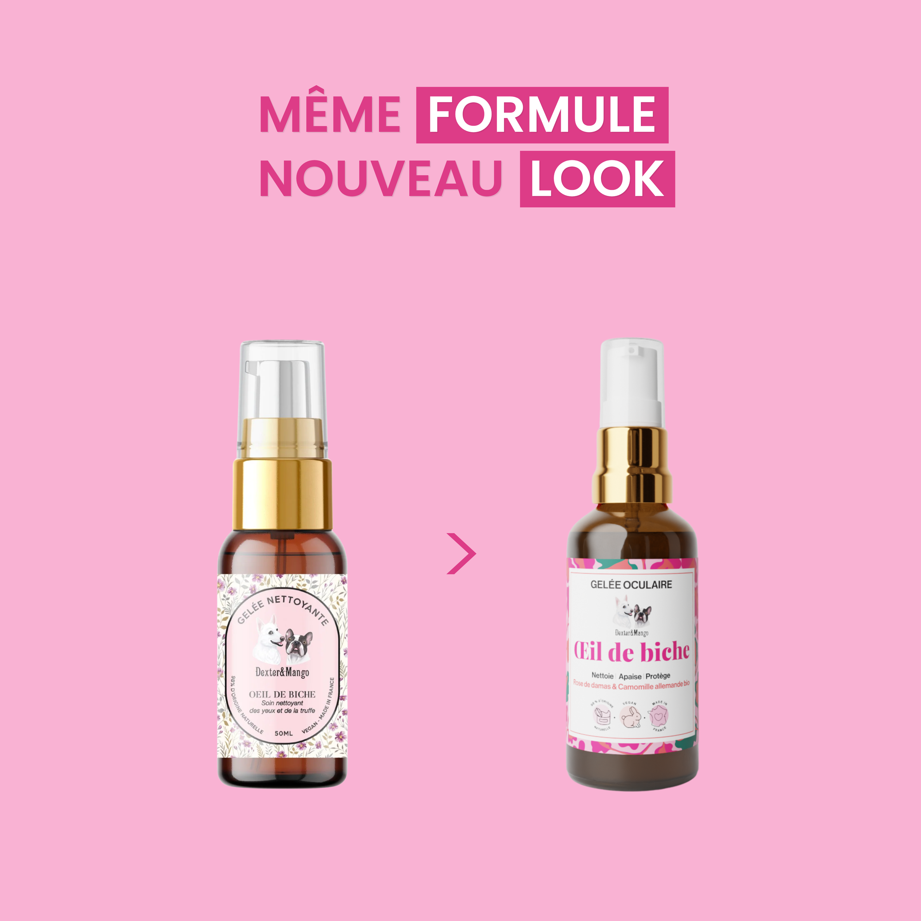 Nettoyant yeux chien : Œil de biche