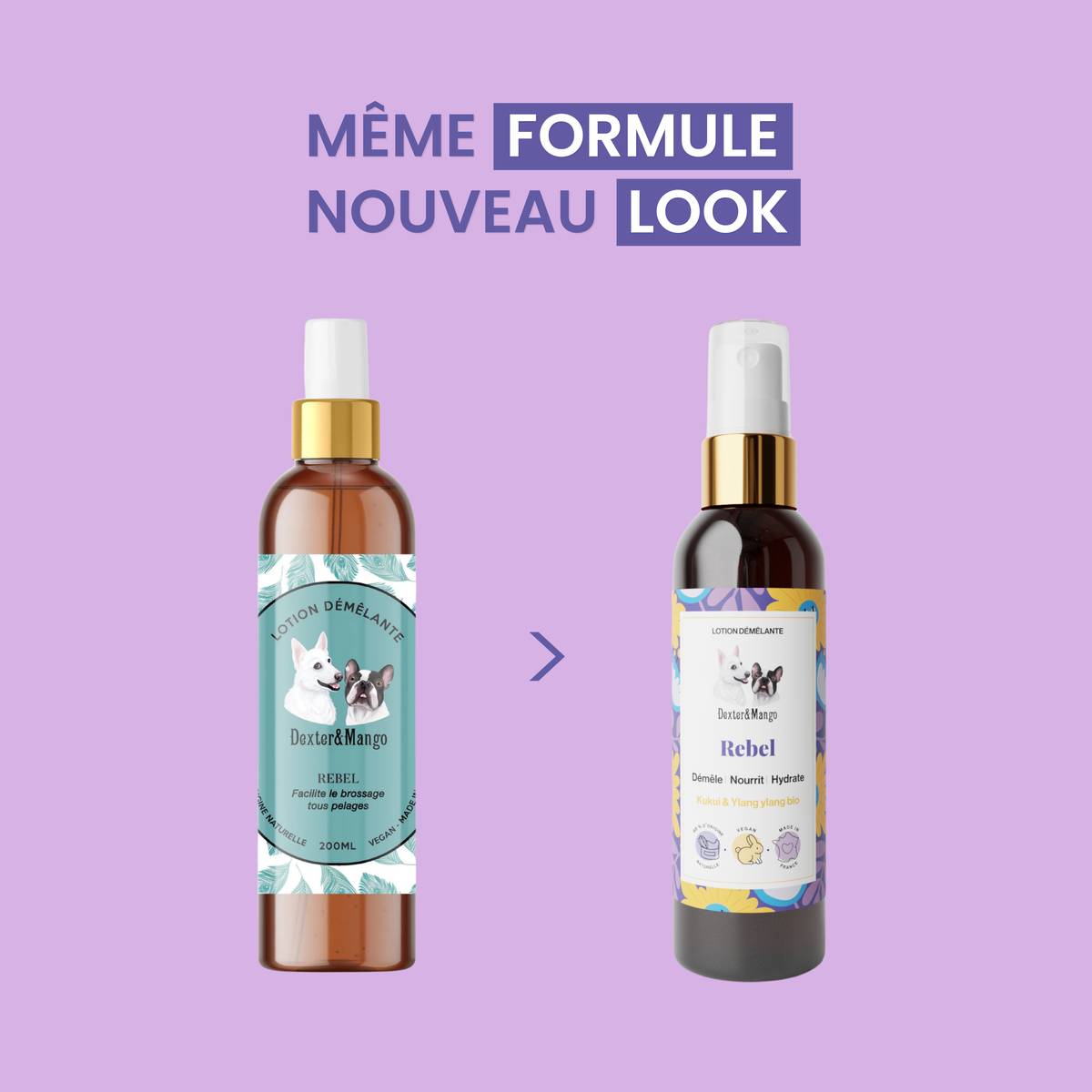 Démélant chien et chat : La lotion Rebel