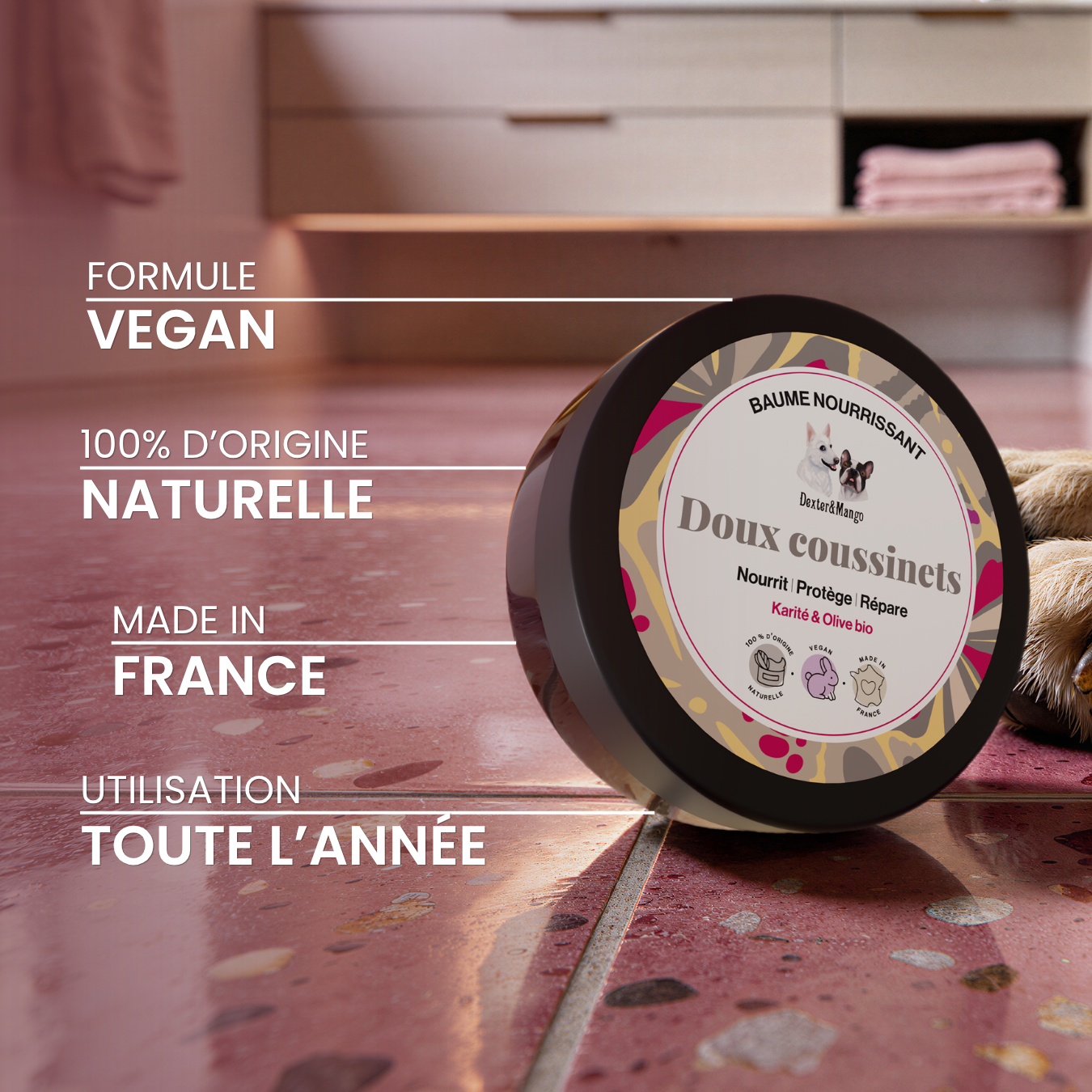 Baume coussinet chien : Doux coussinets