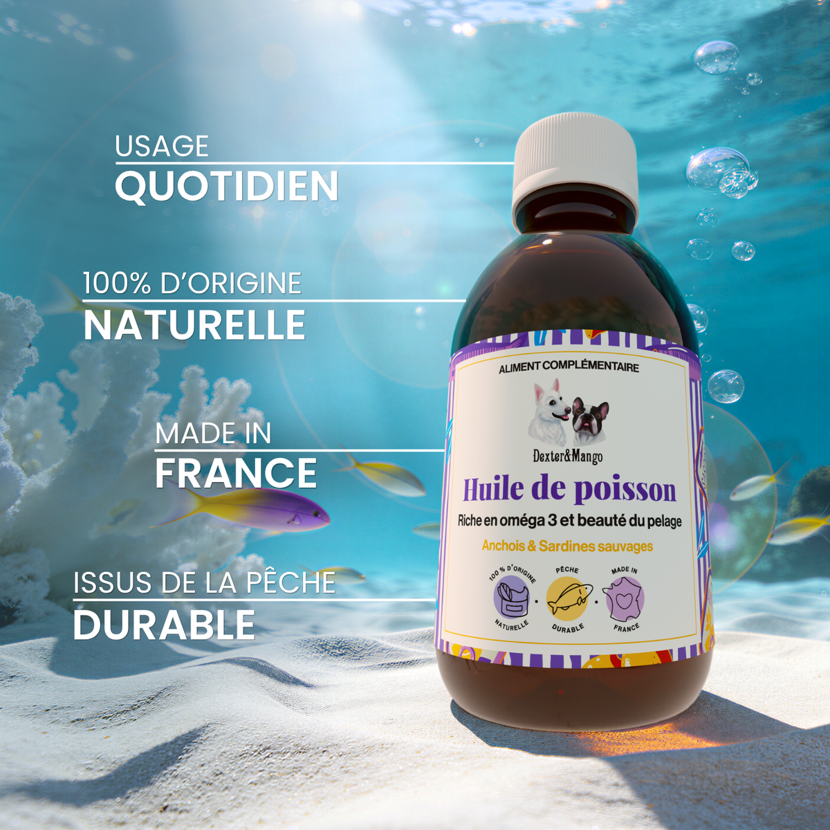 Huile de poisson : Aliment complémentaire