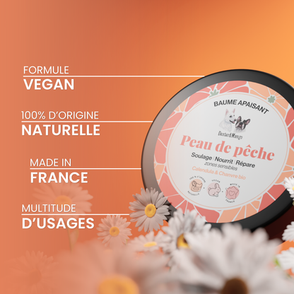 Baume Peau de Pêche : Soin des zones sensibles du chien