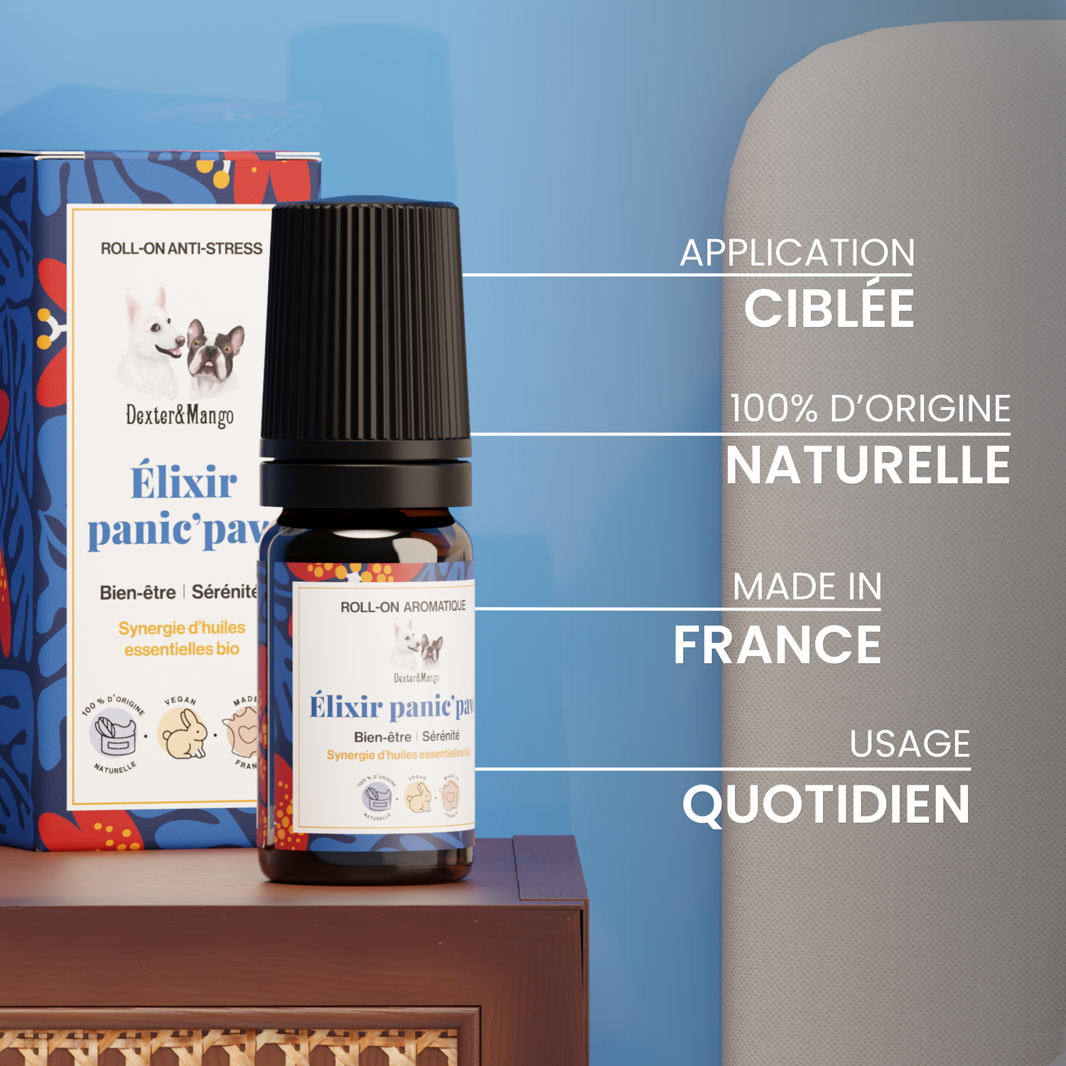 Roll-on anti-stress chien : Panic’paw, l’élixir de sérénité à emporter partout