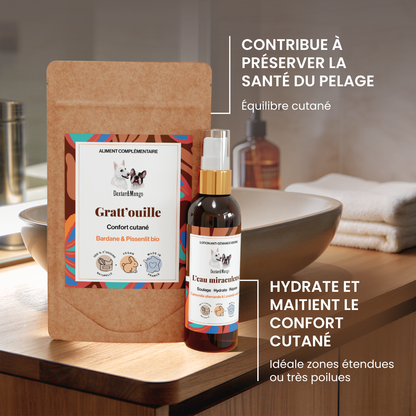 Duo confort cutané : Eau miraculeuse &amp; Gratt’ouille