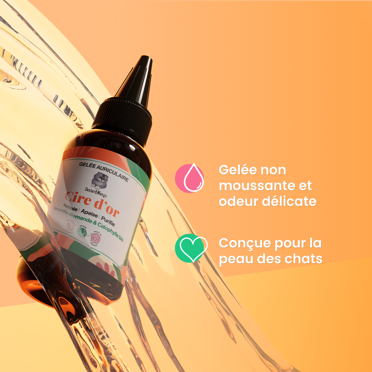 Nettoyant oreilles chat : La Gelée Cire d&