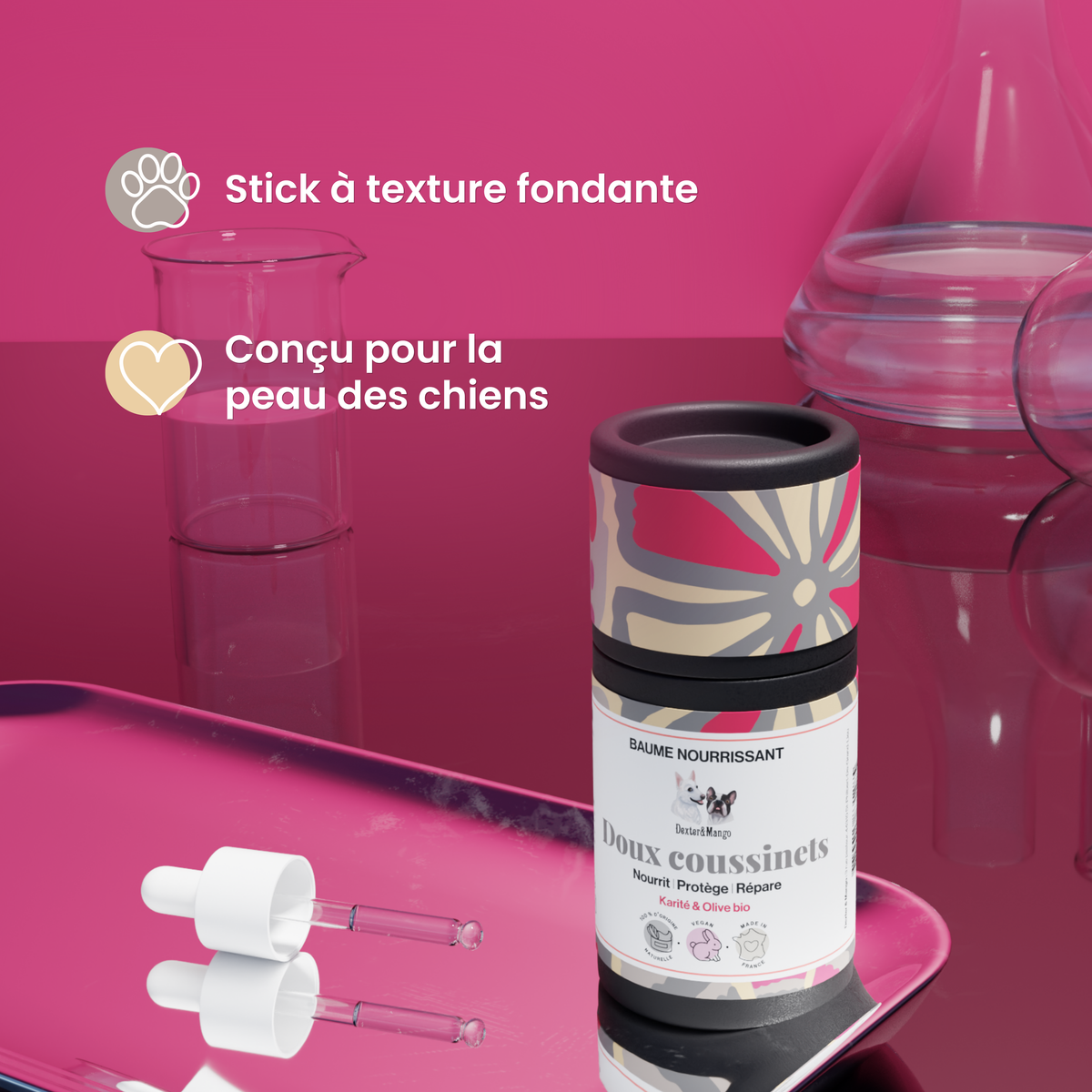 Coussinet de chien abimé : Stick Doux coussinets