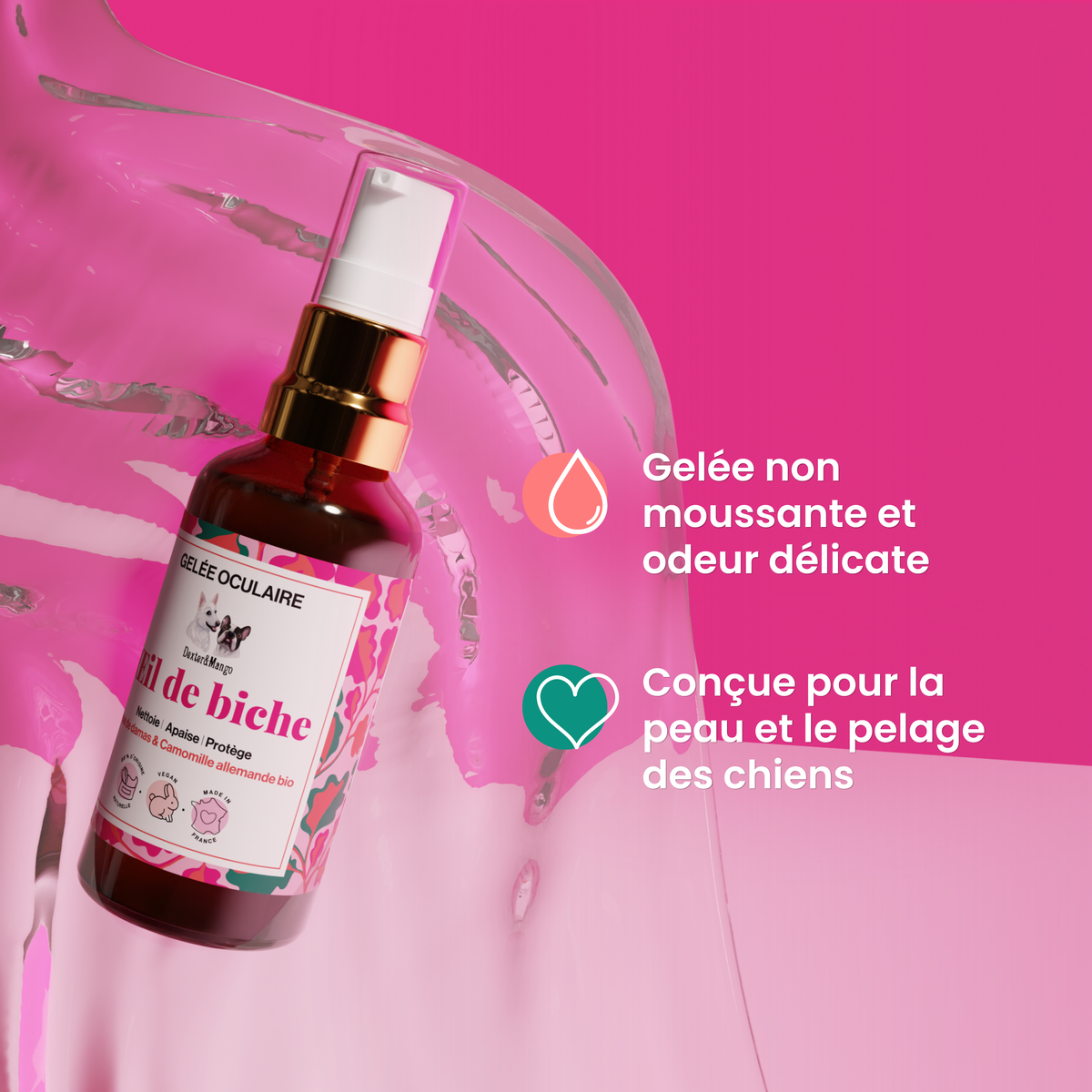 Nettoyant yeux chien : Œil de biche