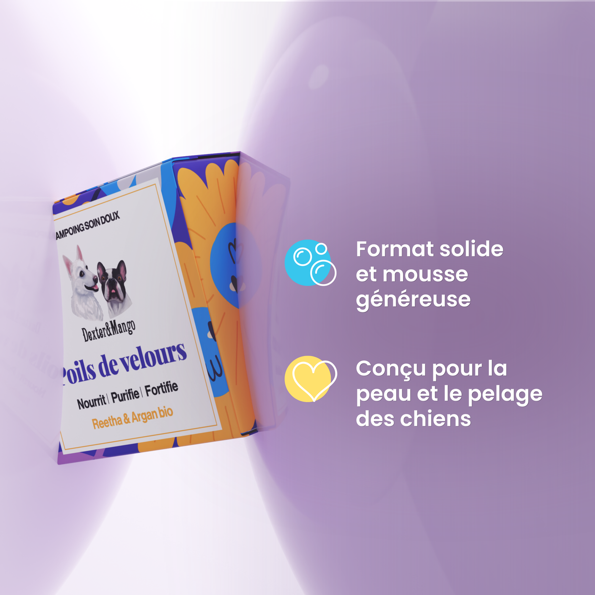 Shampoing Poils de velours solide : Soin doux