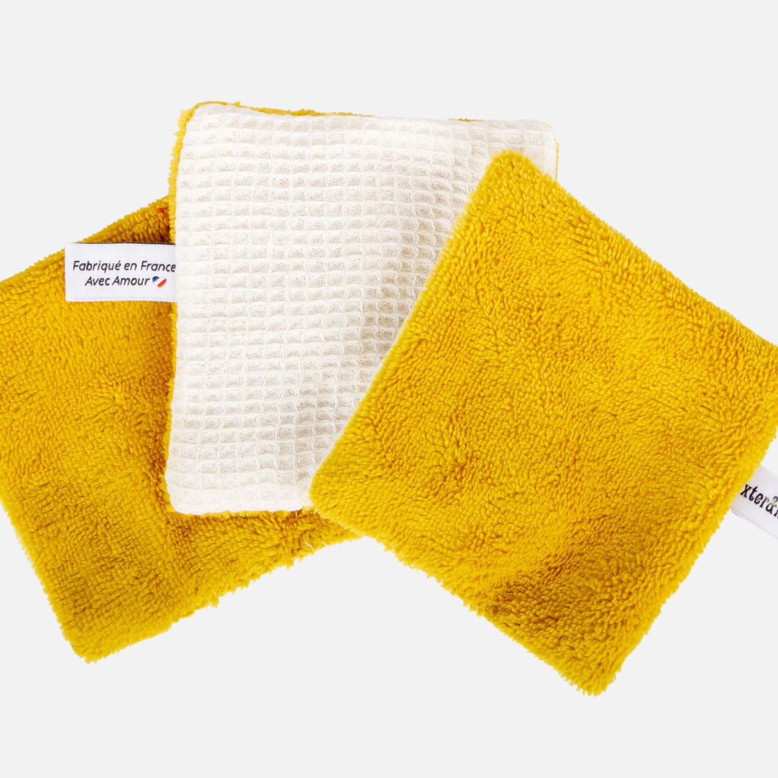 Lingettes lavables 2 en 1 ocre