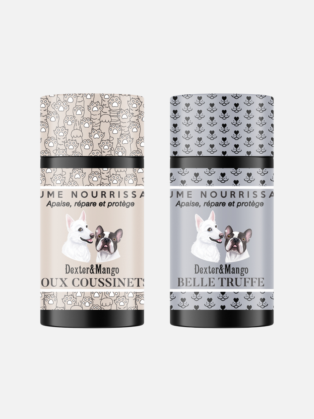 Sticks de baume pour chien Doux Coussinets et Belle Truffe Dexter & Mango