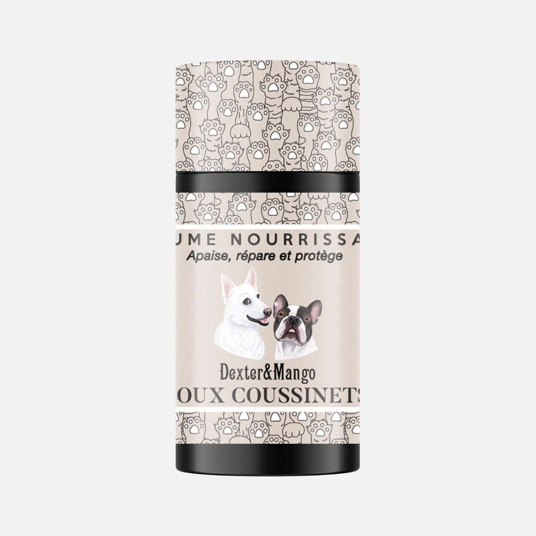 Stick baume nourrissant Doux Coussinets pour chiens Dexter & Mango. Apaise, répare et protège les coussinets abîmés.